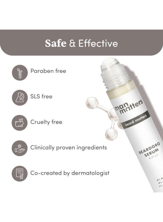 مان ماترز سيروم Man Matters BeardGro لنمو اللحية بتركيبة دوارة 25 مل | يحتوي على 4% أناجين، 2% أمينكسيل و1% إكليل الجبل | للحصول على لحية أقوى وأكثر كثافة وامتلاءً | يعالج مشكلة نمو اللحية غير المتساوي والفراغات | خفيف الوزن وسريع الامتصاص - Image 3